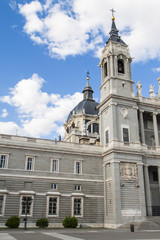 Fototapeta na wymiar Almudena Cathedral at Madrid,Spain