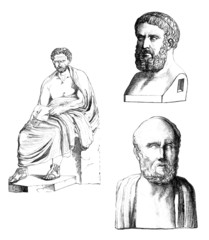 Fototapeta na wymiar Ancient Greece - Sculptures : Men
