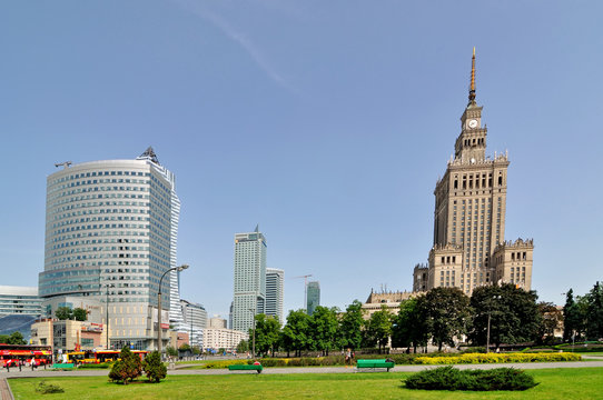 Fototapeta Palace of Culture, Warsaw, Poland