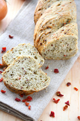 Bread with onion, paprika, cumin and dill