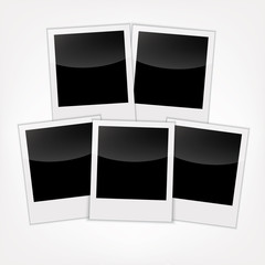 5 blank photo frames