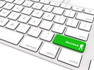 green access button on  keyboard