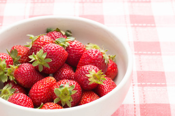 strawberries in a bowl