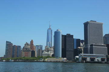 Fototapeta na wymiar Freedom Tower and Financial District