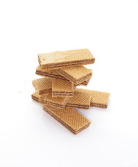 Wafers isolated on white background
