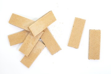 Wafers isolated on white background