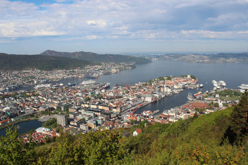 Fototapeta na wymiar Panorama Bergen