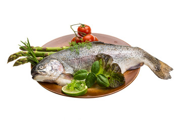 Fresh raw rainbow trout