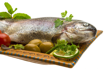 Fresh raw rainbow trout