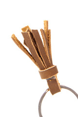 Leather trinket isolated on white