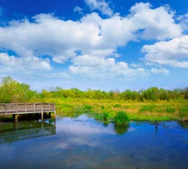 Zelfklevend Fotobehang White Lake at Cullinan Park in sugarland Texas © lunamarina