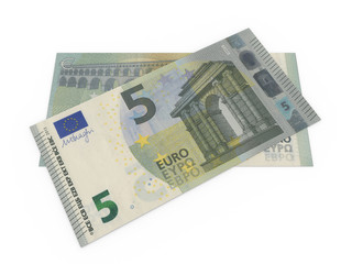 Five euro banknotes
