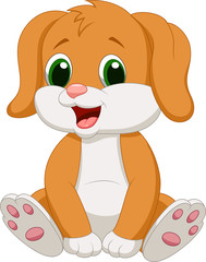 Cute baby dog cartoon
