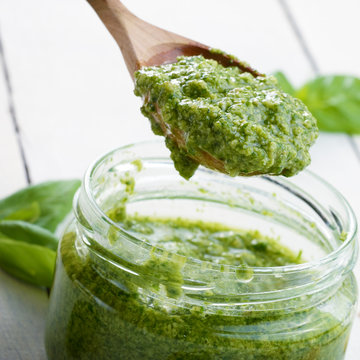 Pesto Sauce And Spoon