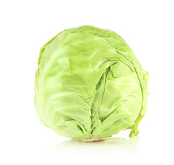 Fototapeta premium Green cabbage, isolated on white