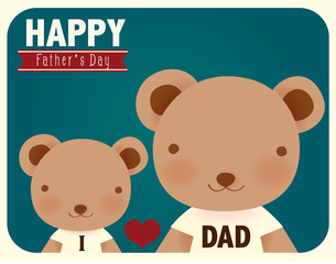 Happy fathers day card - Vector File EPS10