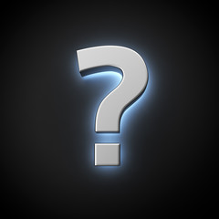 Luminous question mark