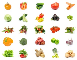 Collection of Raw Vegetables