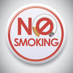 NO SMOKING - Vector Pin / Button Badge