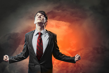 businessman in anger