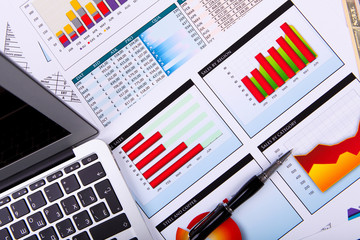 Financial papers on the table
