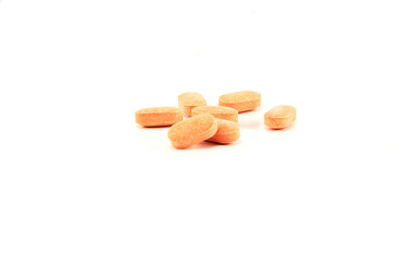 This is a Vitamin in isolated on white background