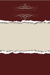 carte d'invitation bordeau et beige