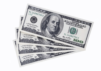 dollars isolated on white
