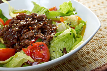 Roasted meat and vegetables