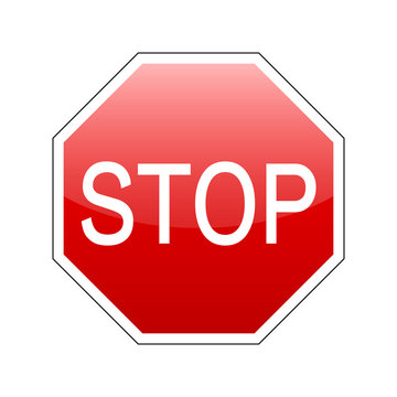 vector stop sign red