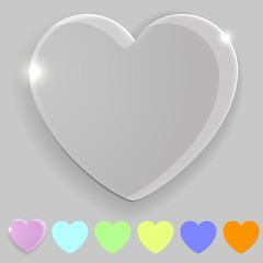 Heart shape transparent icon