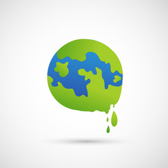 global warming icon vector