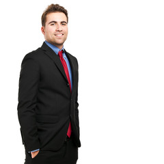 Handsome businessman smiling