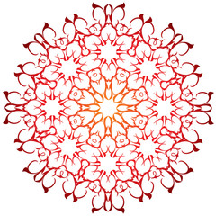 Fototapeta na wymiar Beautiful lace pattern. The circular background.