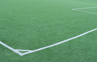 Obraz premium football field line corner