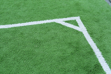 Obraz premium football field line corner