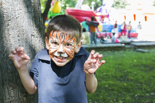 Child with painted face