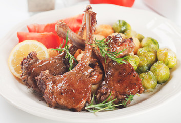 Roasted lamb chops
