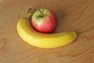Apple and banana