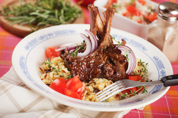 Roasted lamb chops