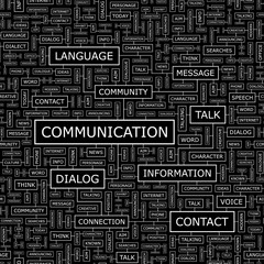 Fototapeta premium COMMUNICATION. Word cloud concept illustration. 