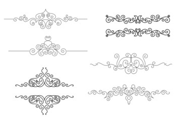 Monograms and frames in vignette style