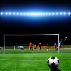Obraz na płótnie Canvas gracze w piłkę na stadionie