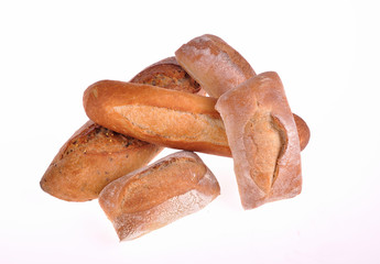 assortiment de pain sur fond blanc