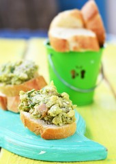 canapes with guacamole.
