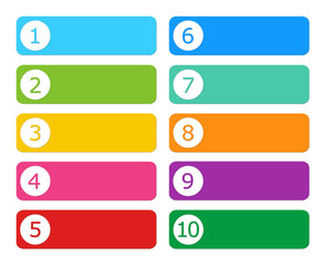 Obraz premium Botones colores para menús de páginas Web