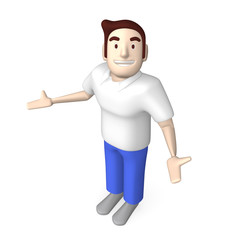 ManWhoExtendsAndWelcomesBothHandsTopView