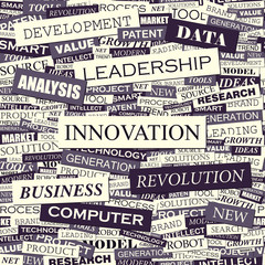 INNOVATION. Word cloud concept illustration.  