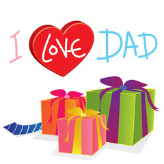 vector gift love dad