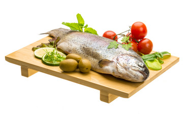 Fresh raw rainbow trout
